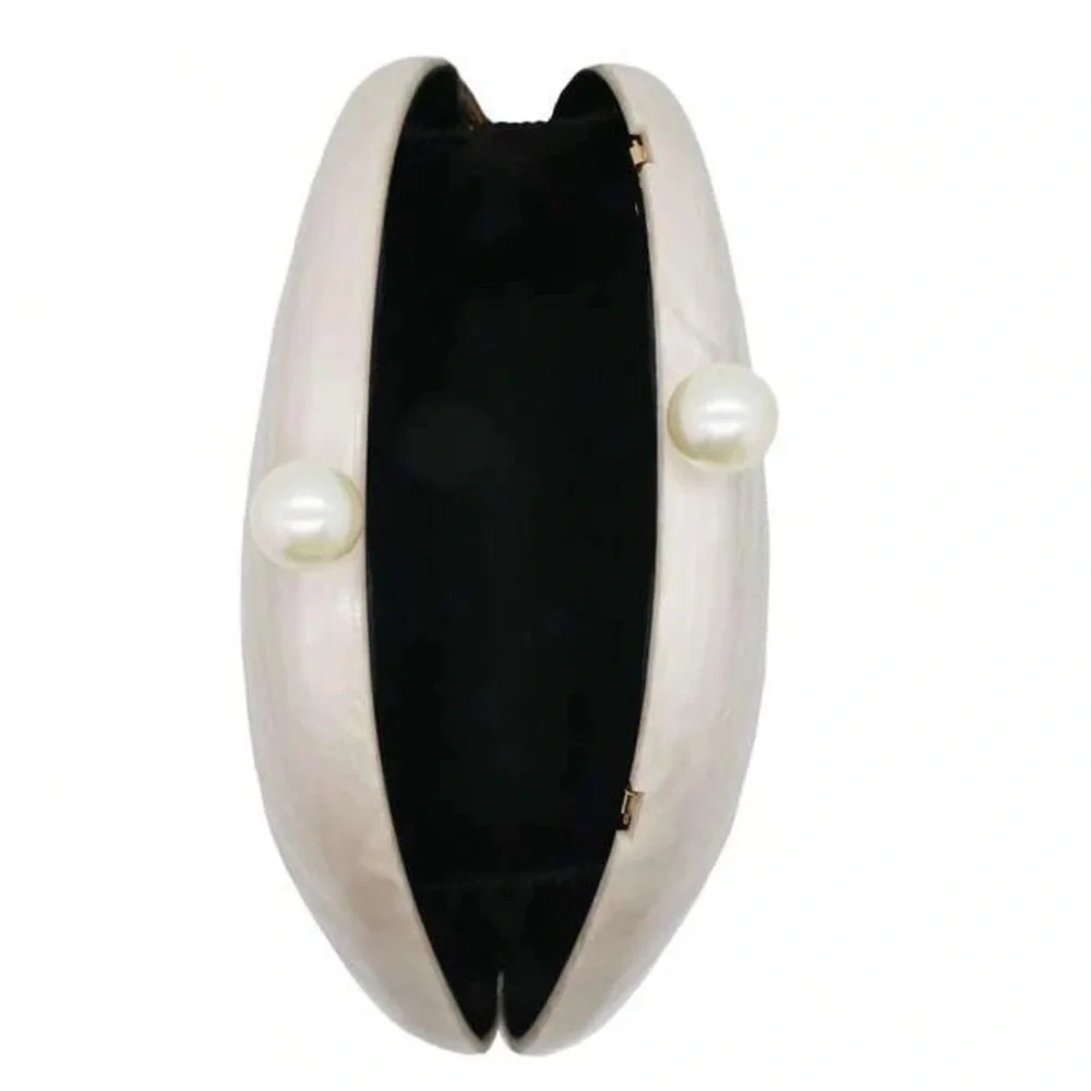 Pearlescent Shell Clutch